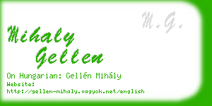 mihaly gellen business card