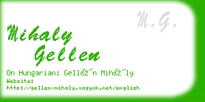 mihaly gellen business card